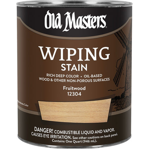 Old Masters 12304 qt Fruitwood Wiping Stain 240 VOC-1PK LANC-26359