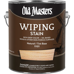 Old Masters 11101 1gal Natural Tint Base Wiping Stain 240 VOC-1PK LANC-26374