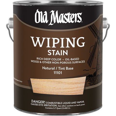 Old Masters 11101 1gal Natural Tint Base Wiping Stain 240 VOC-1PK LANC-26374