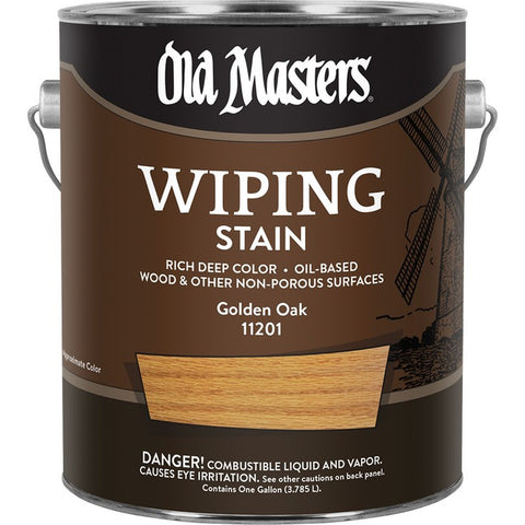 Old Masters 11201 1gal Golden Oak Wiping Stain 240 VOC-1PK LANC-26375