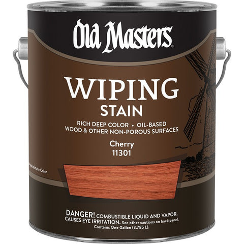 Old Masters 11301 1gal Cherry Wiping Stain 240 VOC-1PK LANC-26376