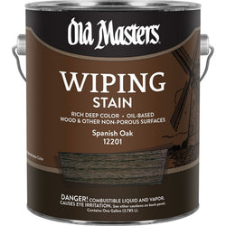 Old Masters 12201 1gal Spanish Oak Wiping Stain 240 VOC (Oil Based)-1PK LANC-26393