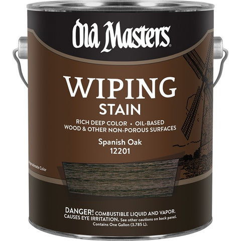Old Masters 12201 1gal Spanish Oak Wiping Stain 240 VOC (Oil Based)-1PK LANC-26393
