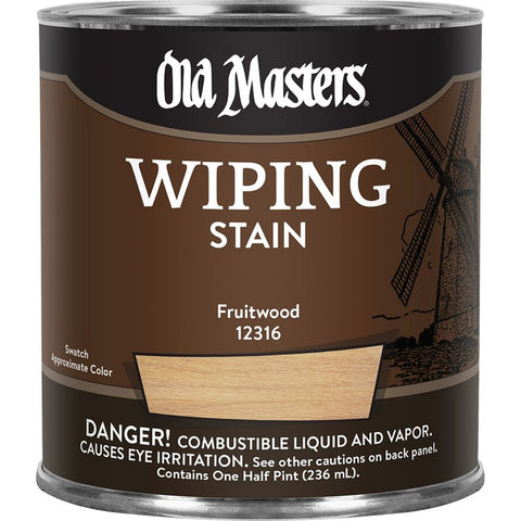 Old Masters 12316 1/2pt Fruitwood Wiping Stain 240 VOC-1PK LANC-26412