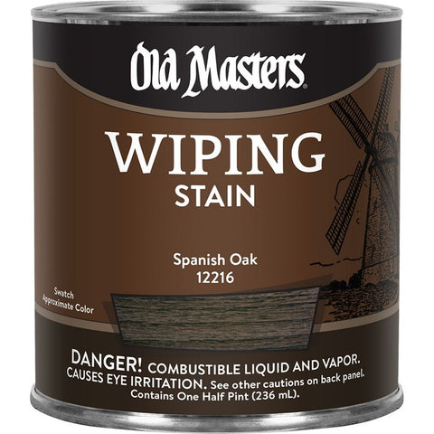 Old Masters 12216 1/2pt Spanish Oak Wiping Stain 240 VOC-1PK LANC-26416