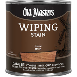 Old Masters 11916 1/2pt Cedar Wiping Stain 240 VOC-1PK LANC-26419