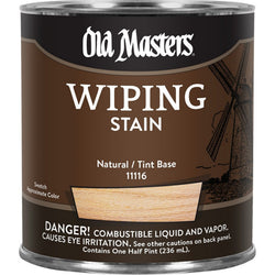 Old Masters 11116 1/2pt Natural Wiping Stain 240 VOC-1PK LANC-26427