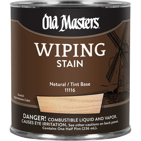 Old Masters 11116 1/2pt Natural Wiping Stain 240 VOC-1PK LANC-26427