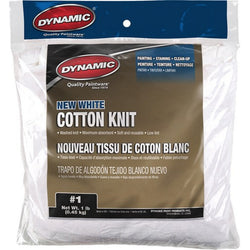 Dynamic 00035 #1 1Lb Bag New White Cotton Knit Wiping Cloth-1PK LANC-27349