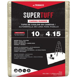 Trimaco 51128 4' x 15' 10 oz. Super Tuff Canvas Drop Cloth-1PK LANC-28010