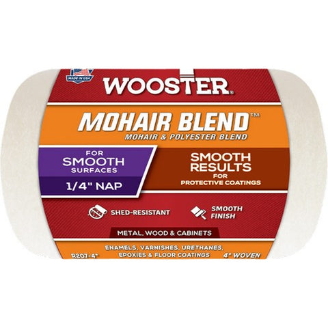 Wooster R207 4 x 1/4 Nap Mohair Blend Roller Cover-1PK