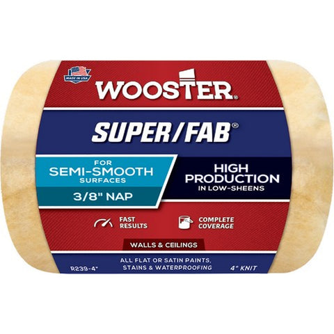 Wooster R239 4 x 3/8 Nap Super/Fab Roller Cover-1PK
