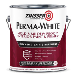 Zinsser 02761 1gal Semi Gloss Interior Permawhite Mold & Mildew Proof Paint-1PK