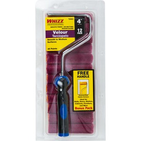 Whizz 25003F 4 Velour Mini Roller (12Pk w/ Free Frame) LANC-29189