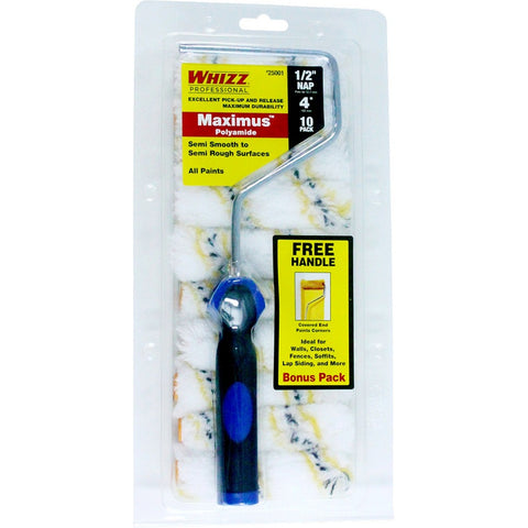 Whizz 25001 4 Premium Gold Stripe 1/2 Nap Mini Roller 10Pk LANC-29203