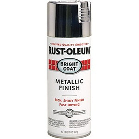 Rust-Oleum 7718830 11oz Chrome Bright Coat Metallic Stops Rust Spray Paint-1PK LANC-29226