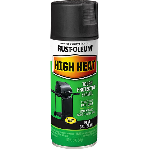 Rust-Oleum 7778830 12oz Black BBQ High Heat Specialty Spray Paint Enamel-1PK LANC-29241
