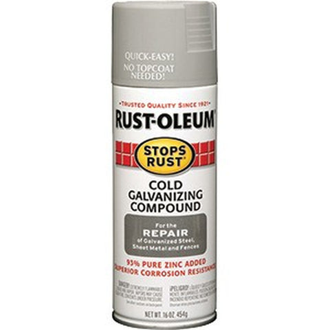 Rust-Oleum 7785830 16oz Flat Galvanizing Compound Stops Rust Spray Paint-1PK LANC-29245