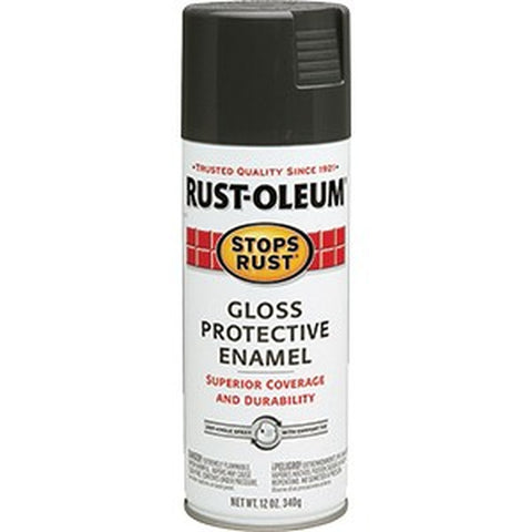 Rust-Oleum 7786830 12oz Gloss Smoke Gray Stops Rust Spray Paint-1PK LANC-29246