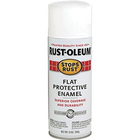 Rust-Oleum 7790830 12oz Flat White Stops Rust Spray Paint-1PK LANC-29247
