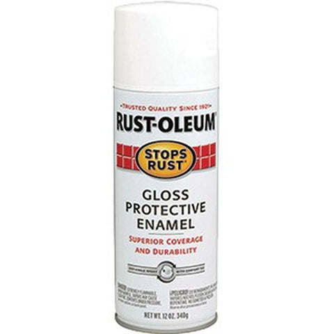 Rust-Oleum 7792830 12oz Gloss White Stops Rust Spray Paint-1PK LANC-29250