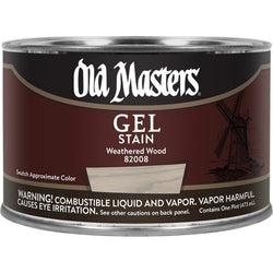 Old Masters 82008 pt Weathered Wood Gel Stain-1PK LANC-292668