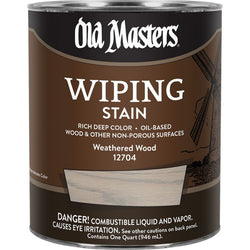 Old Masters 12704 qt Weathered Wood Wiping Stain-1PK LANC-292672
