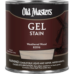 Old Masters 82016 1/2pt Weathered Wood Gel Stain-1PK LANC-292684