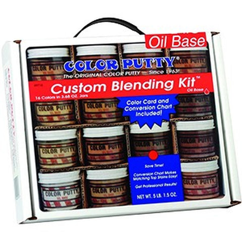 Color Putty 9716 Oil-Base Custom Blending Wood Putty Kit (Contains 16ea  3.68oz Jars)-1PK