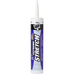 DAP 18715 10.1oz White Extreme Stretch Acrylic Urethane Premium Elastomeric Sealant-12PK LANC-307554