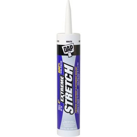DAP 18715 10.1oz White Extreme Stretch Acrylic Urethane Premium Elastomeric Sealant-12PK LANC-307554