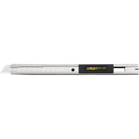 OLFA SVR-2 9mm 13-pt Stainless-Steel Auto-Lock Precision Snap-Off Utility Knife w/Micro Adjustment-1PK LANC-30801