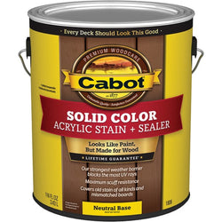 Cabot 1806 1gal Neutral-Base Solid Color Decking Acrylic Stain-1PK