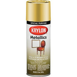 Krylon K01708A77 12oz Metallic Brass Spray Paint-1PK LANC-31392
