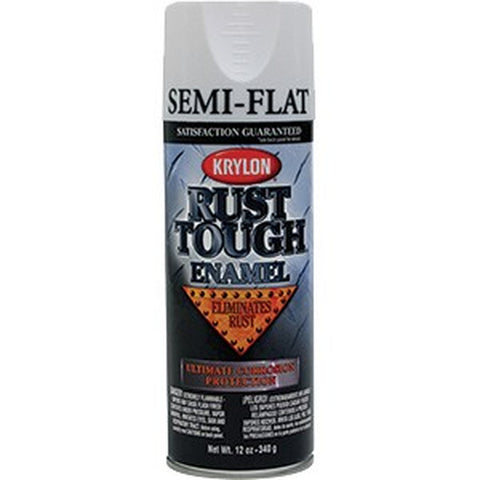 Krylon RTA9201 12oz Semi Flat White Rust Tough Spray Paint-1PK LANC-31669