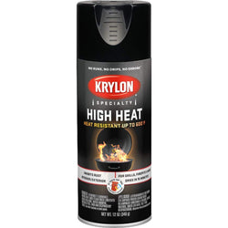 Krylon K01618777 12oz High Heat Satin Black Spray Paint-1PK LANC-31708