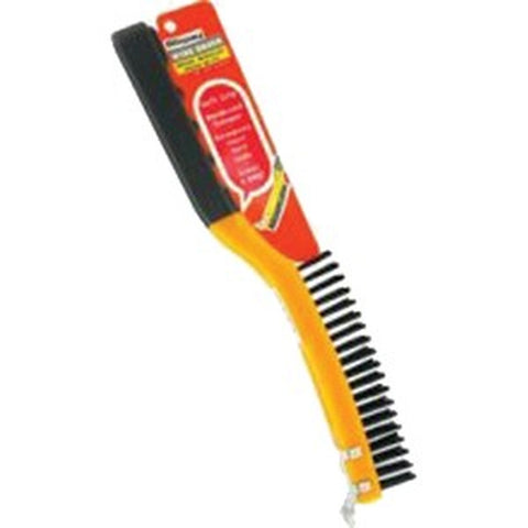 Allway SB319 3 x 19 Row Carbon Steel Wire Brush w/Scraper & Soft Grip Handle-1PK LANC-32231