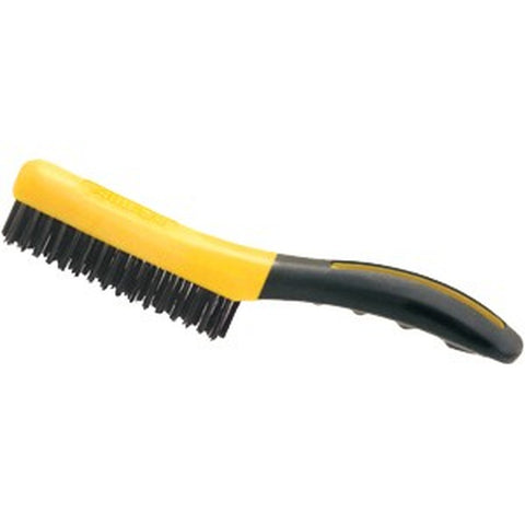 Allway SB416 4 x 16 Row Carbon Steel Wire Brush Shoe Handle w/Soft Grip Handle-1PK LANC-32233