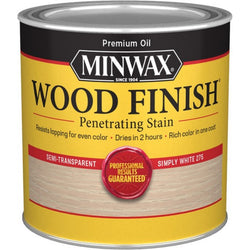 Minwax 22765 1/2pt Simply White 275 Semi-Transparent Stain-1PK LANC-325041