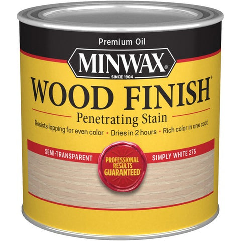 Minwax 22765 1/2pt Simply White 275 Semi-Transparent Stain-1PK LANC-325041