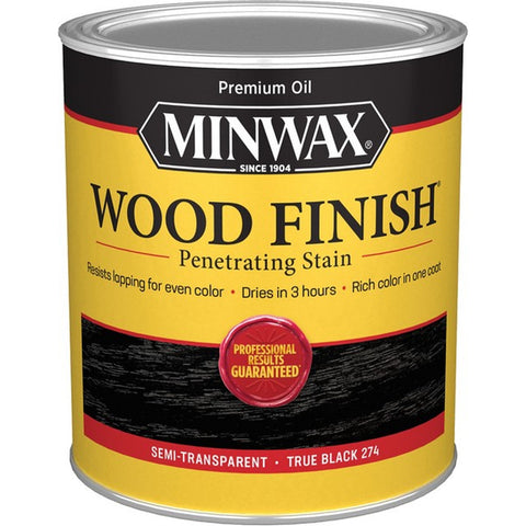 Minwax 70051 qt True Black 274 Semi-Transparent Stain-1PK LANC-325044