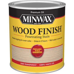 Minwax 70052 qt Simply White 275 Semi-Transparent Stain-1PK LANC-325046