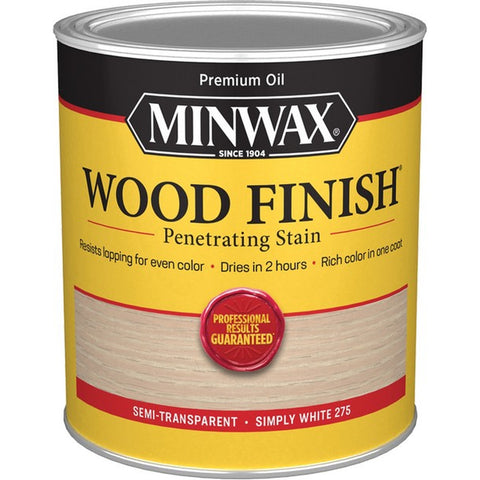 Minwax 70052 qt Simply White 275 Semi-Transparent Stain-1PK LANC-325046