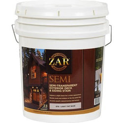 Zar 67015 5G Light Base Semi-Trans Deck & Siding Stain-1PK