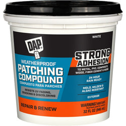 DAP 18787 qt Waterproof Patching Compound Advanced Exterior Filler-1PK LANC-328253