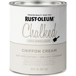 Rust-Oleum 329598 qt Chiffon Cream Chalked Paint-1PK LANC-328576