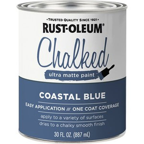 Rust-Oleum 329207 qt Coastal Blue Chalked Paint-1PK LANC-328578