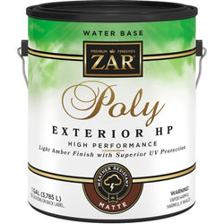 Zar 34913 1gal Matte Poly High Performance Ext WB-1PK
