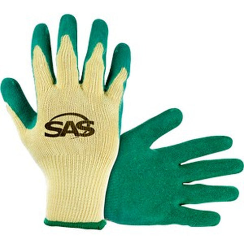 SAS 6637 Med Cotton/Poly Knit w/Latex Coated Palm Gloves-1PK LANC-329752