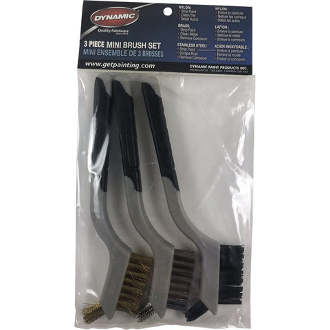 Dynamic DYN10481 3pc Soft Grip Mini Wire Brush Set-1PK LANC-357395